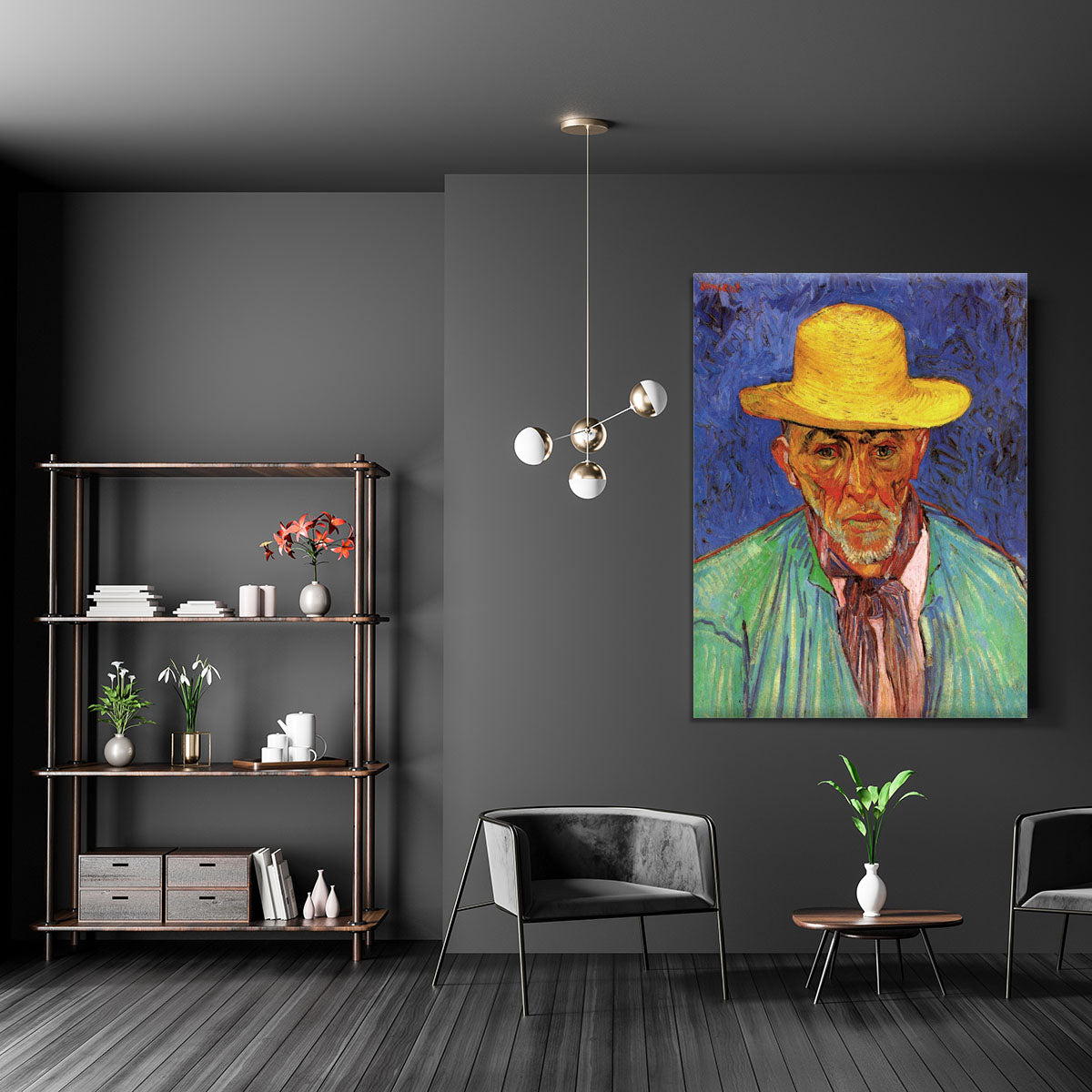 Portrait of Patience Escalier Shepherd in Provence by Van Gogh Canvas Print or Poster - Canvas Art Rocks - 5