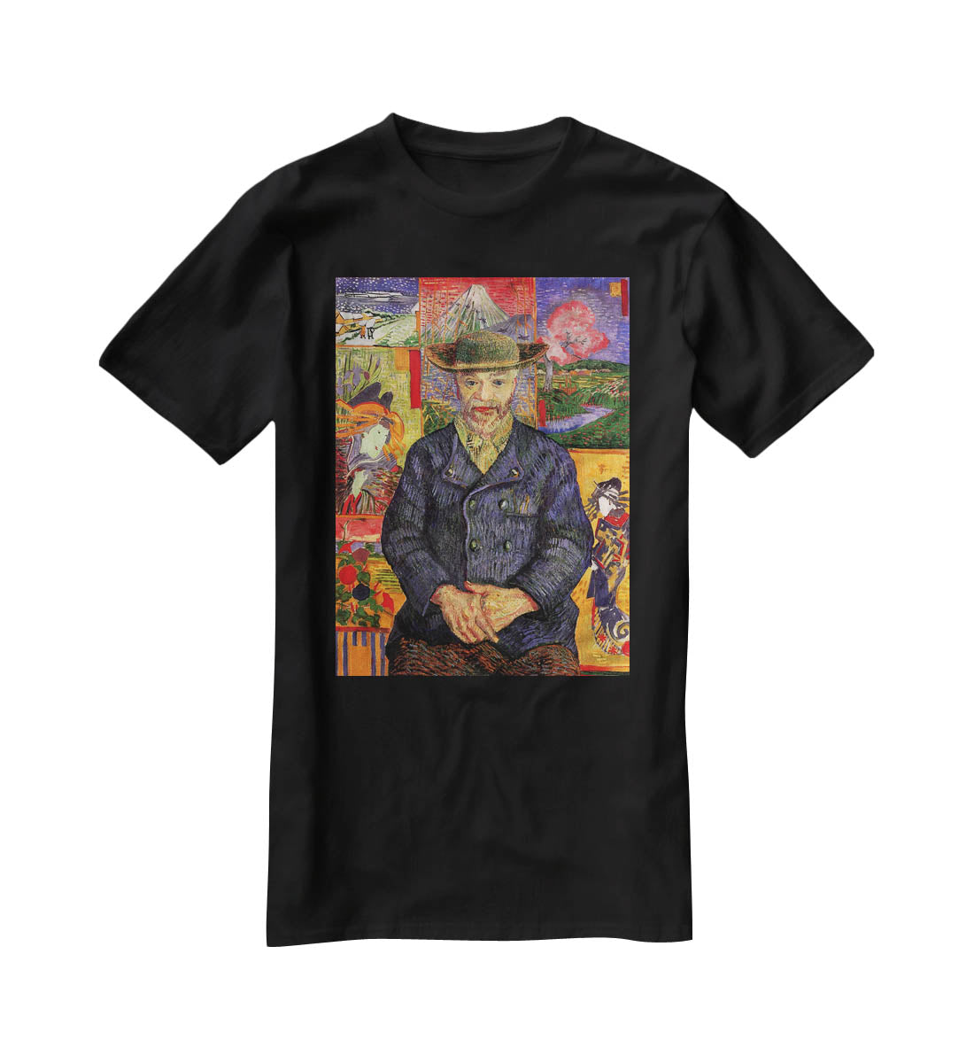Portrait of Pere Tanguy by Van Gogh T-Shirt - Canvas Art Rocks - 1