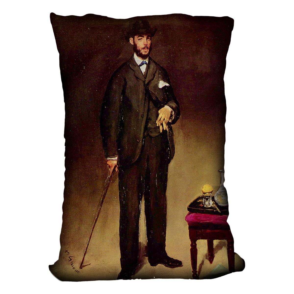 Portrait of ThCodore Duret by Manet Cushion