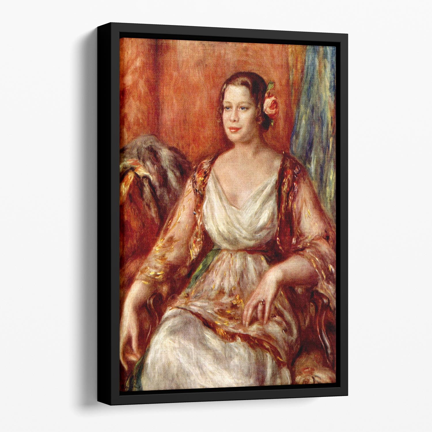 Portrait of Tilla Durieux by Renoir Floating Framed Canvas