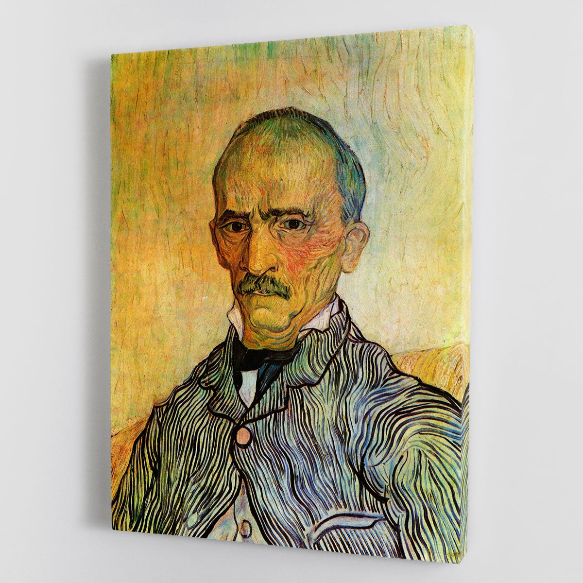 Portrait of Trabuc an Attendant at Saint-Paul Hospital by Van Gogh Canvas Print or Poster - Canvas Art Rocks - 1