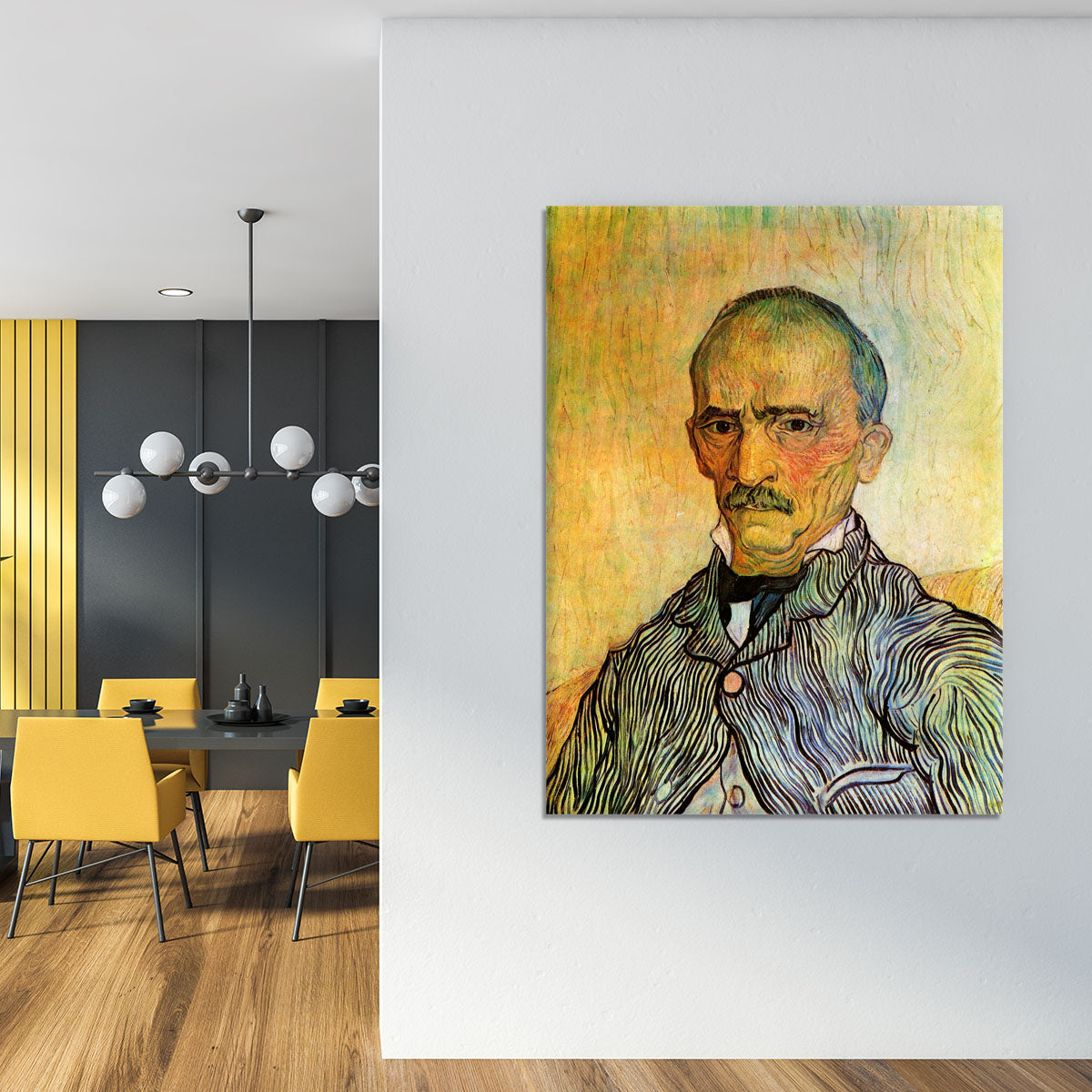 Portrait of Trabuc an Attendant at Saint-Paul Hospital by Van Gogh Canvas Print or Poster - Canvas Art Rocks - 4