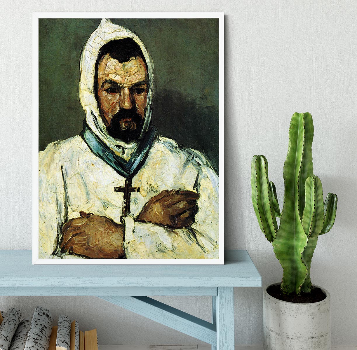 Portrait of Uncle Dominique as a monk by Cezanne Framed Print - Canvas Art Rocks -6