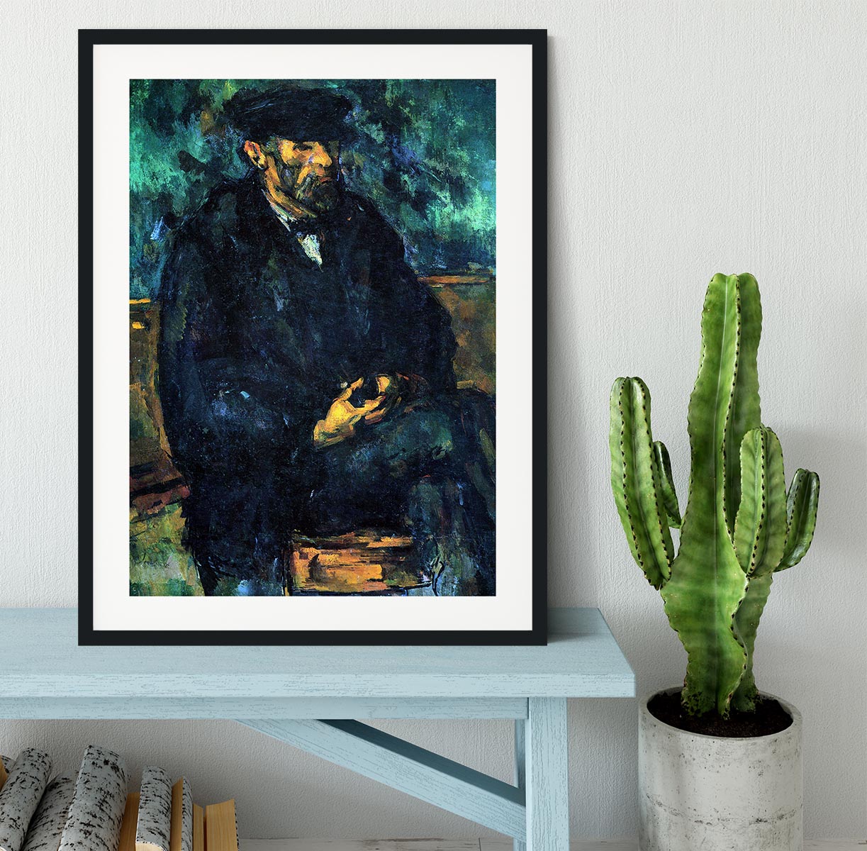 Portrait of Vallier by Cezanne Framed Print - Canvas Art Rocks - 1