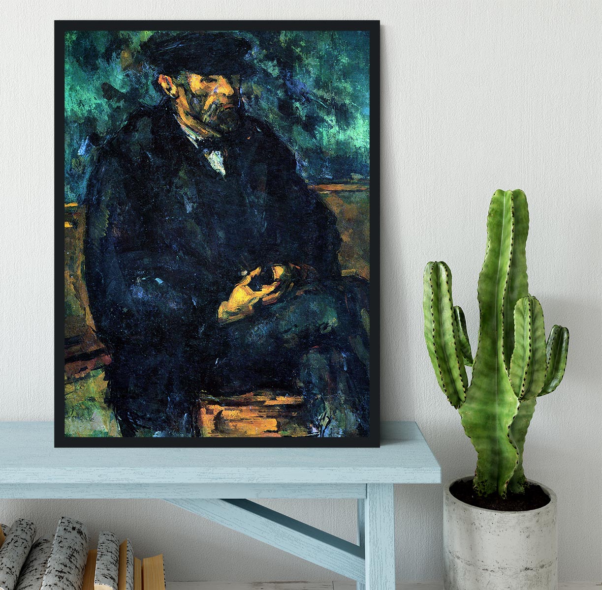 Portrait of Vallier by Cezanne Framed Print - Canvas Art Rocks - 2