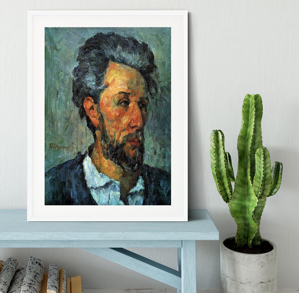 Portrait of Victor Chocquet by Cezanne Framed Print - Canvas Art Rocks - 5