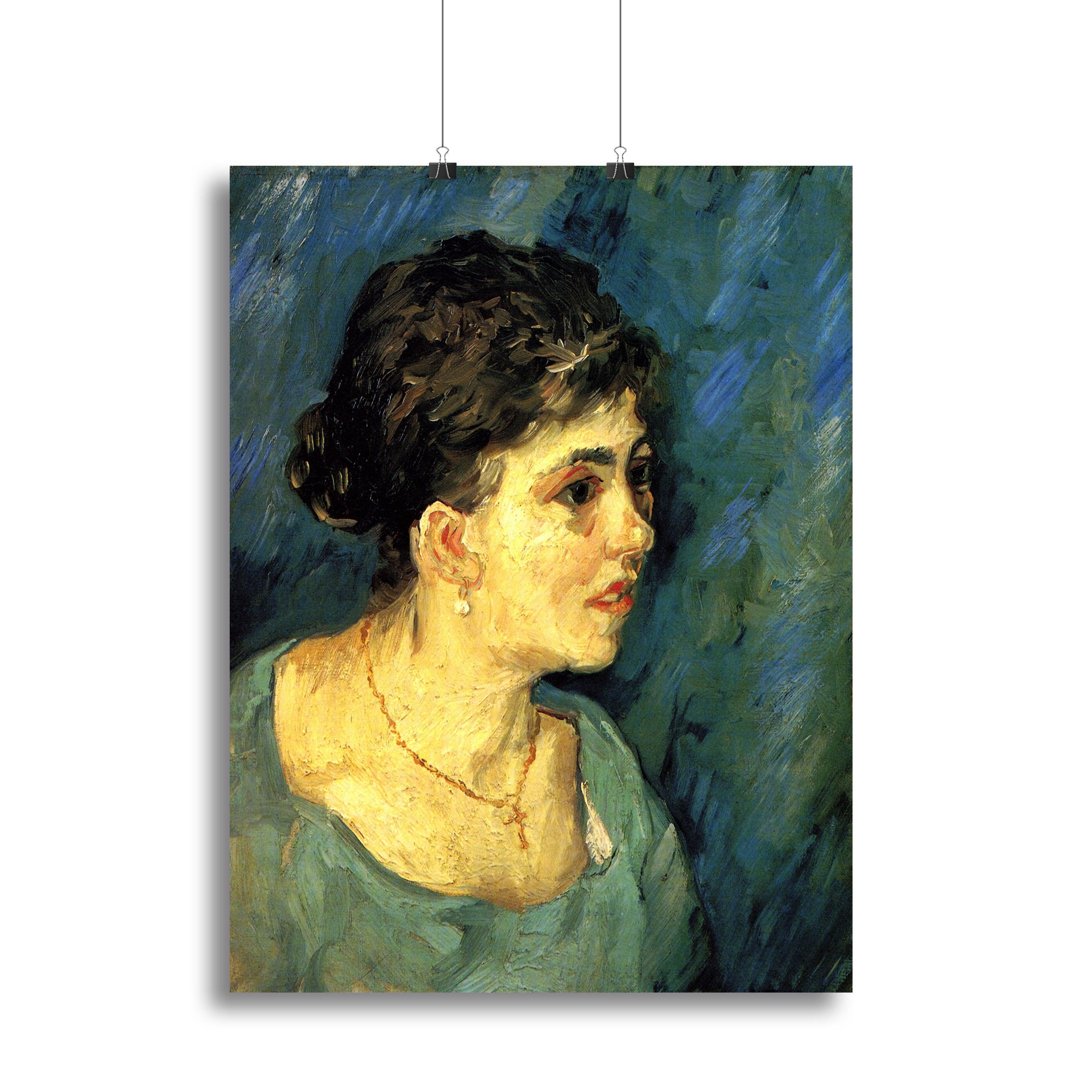 Portrait of Woman in Blue by Van Gogh Canvas Print or Poster - Canvas Art Rocks - 2