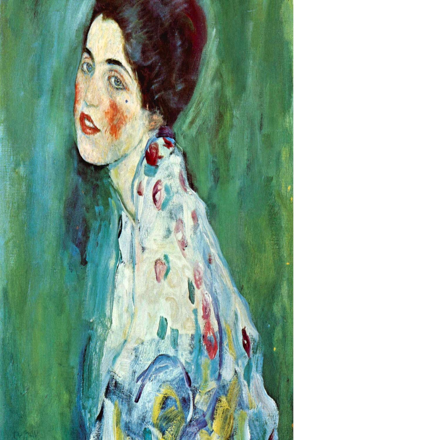 Portrait of a Lady by Klimt Floating Framed Canvas