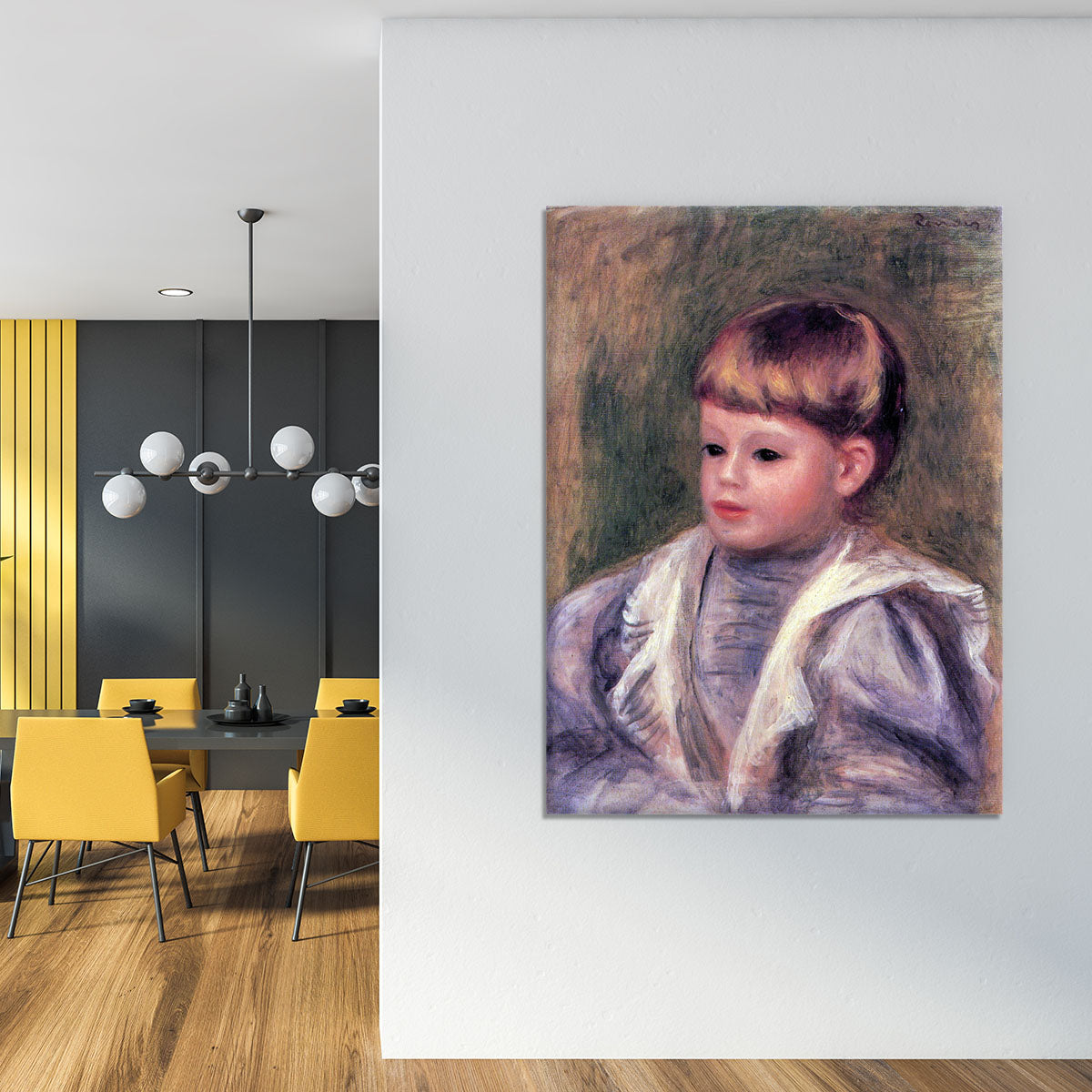 Portrait of a child Philippe Gangnat by Renoir Canvas Print or Poster - Canvas Art Rocks - 4