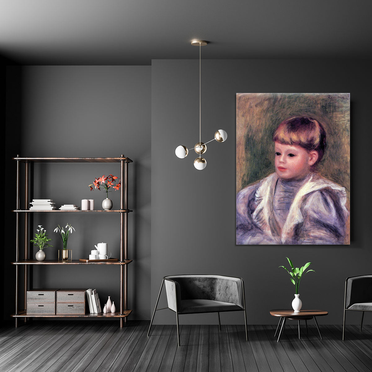 Portrait of a child Philippe Gangnat by Renoir Canvas Print or Poster - Canvas Art Rocks - 5