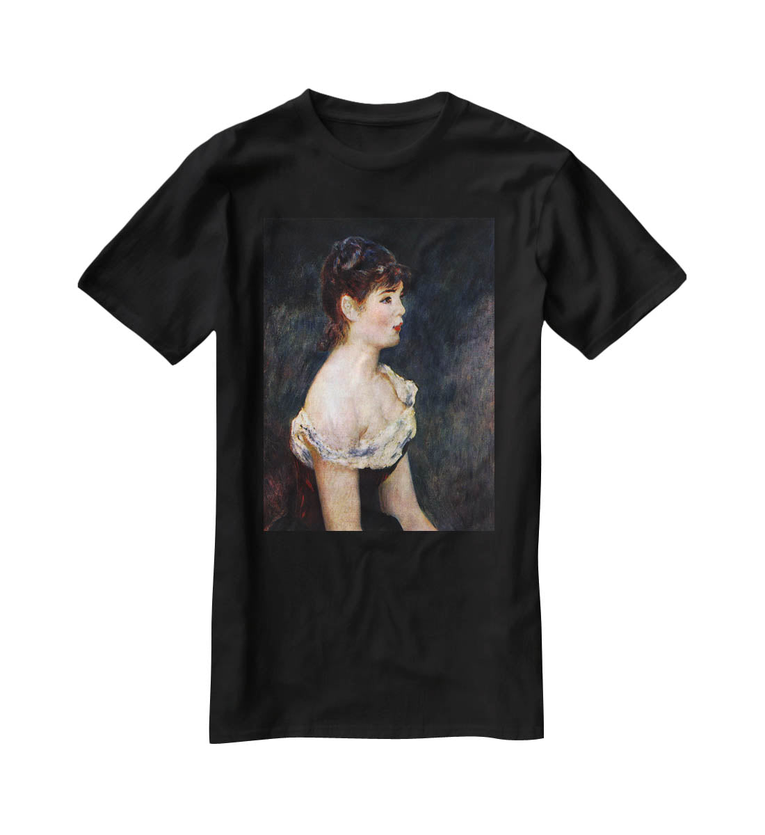 Portrait of a young girl by Renoir T-Shirt - Canvas Art Rocks - 1