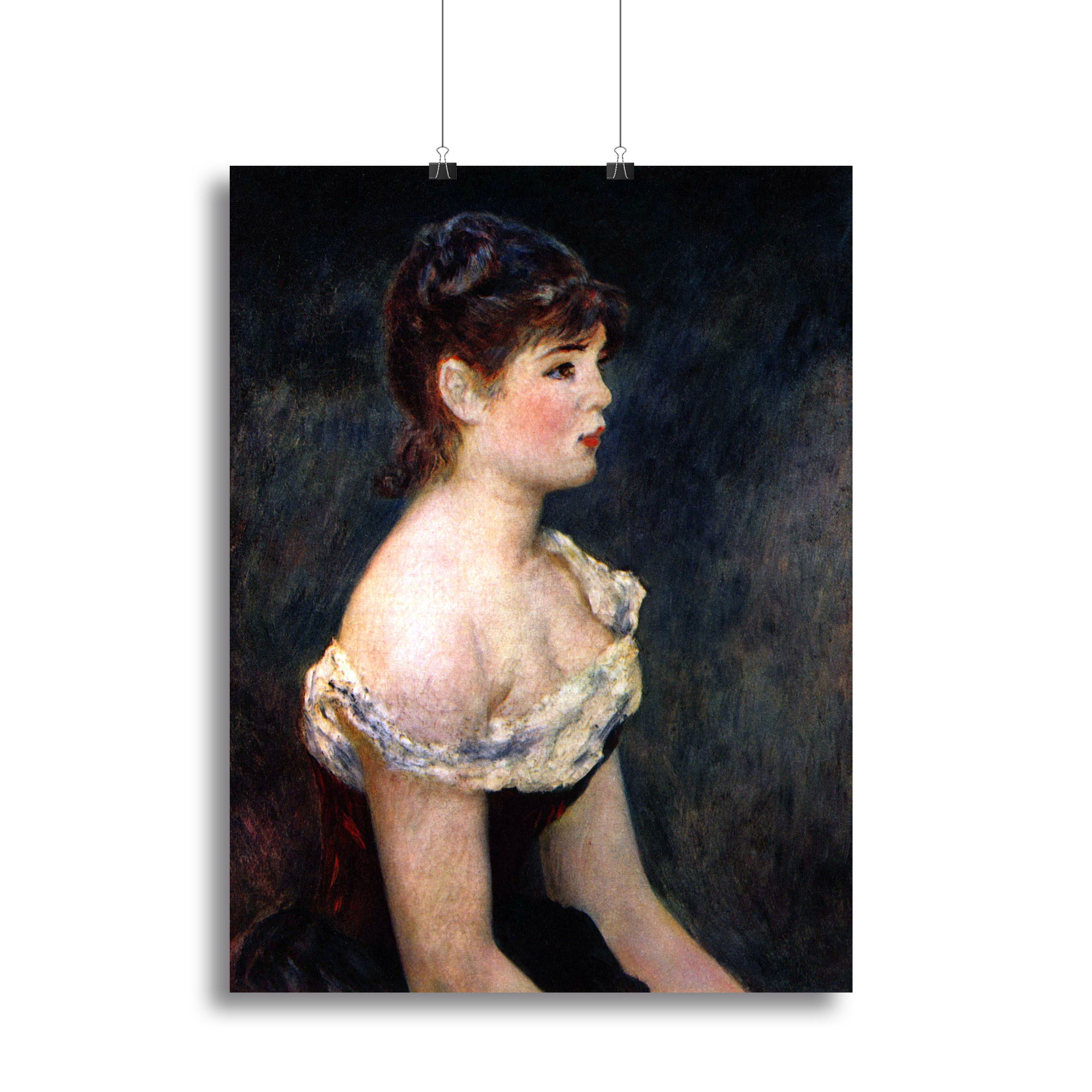 Portrait of a young girl by Renoir Canvas Print or Poster - Canvas Art Rocks - 2