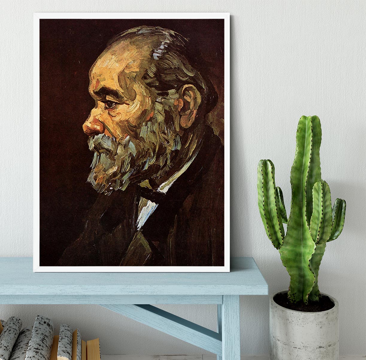 Portrait of an Old Man with Beard by Van Gogh Framed Print - Canvas Art Rocks -6