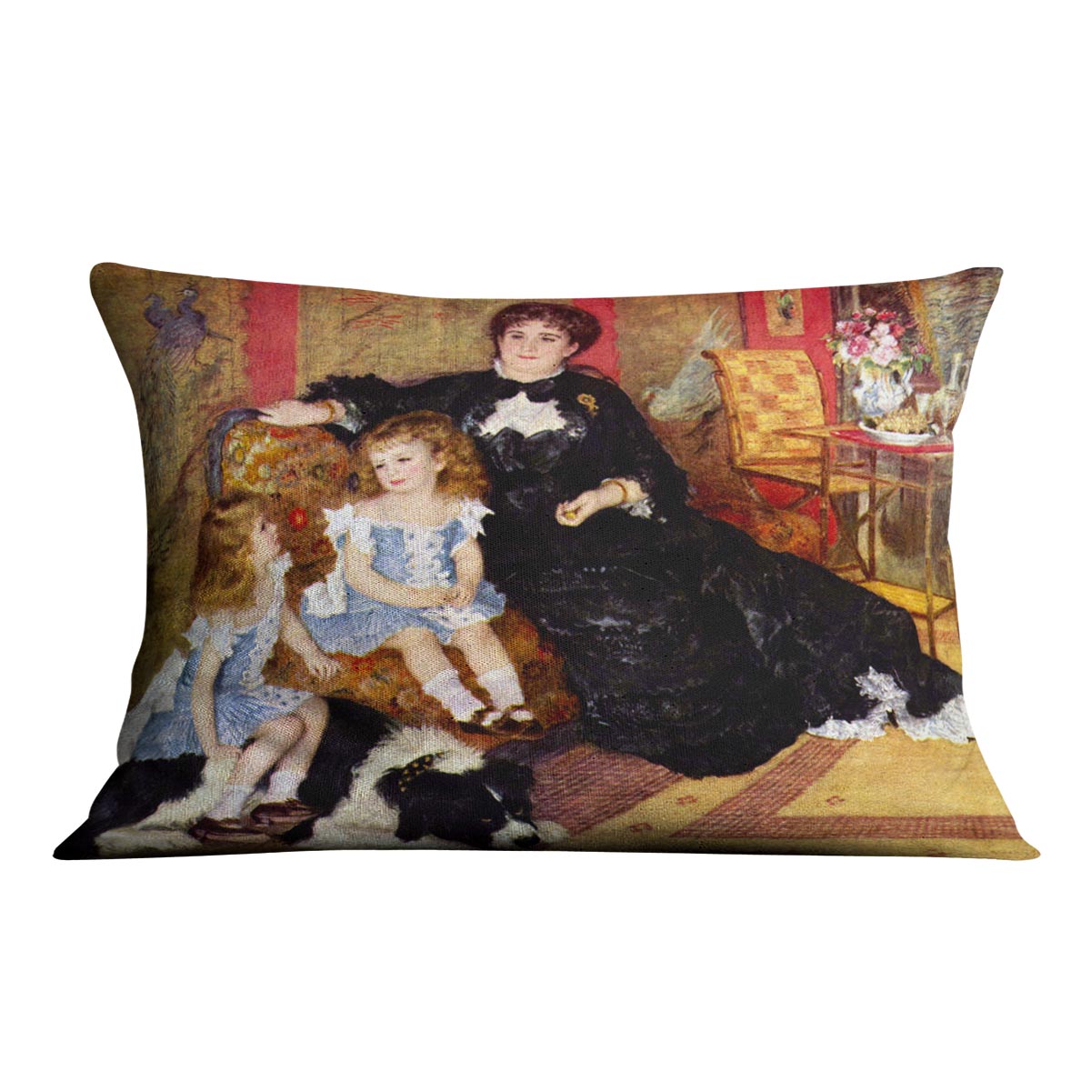 Portrait of the Mrs Charpentier and her children by Renoir Cushion