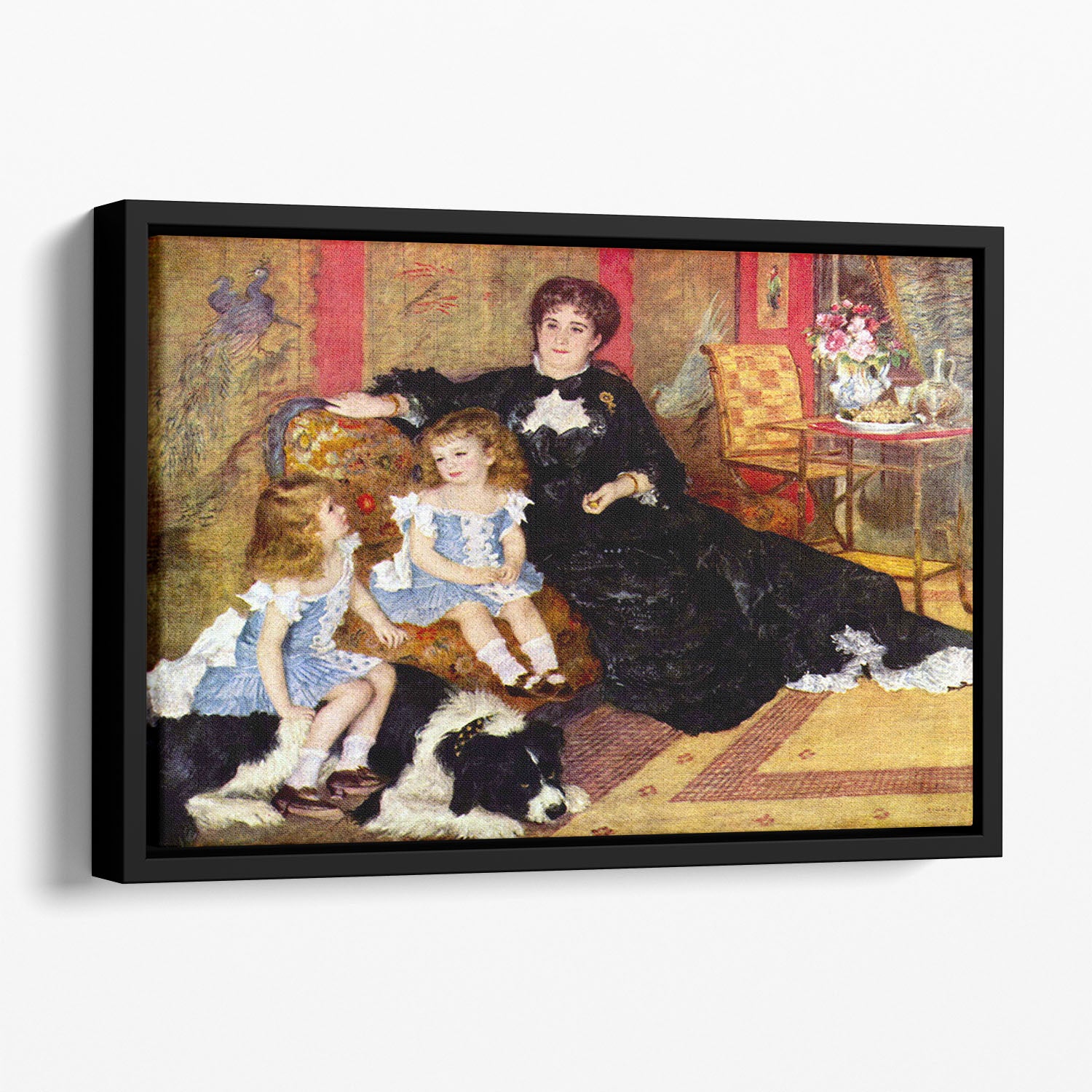 Portrait of the Mrs Charpentier and her children by Renoir Floating Framed Canvas
