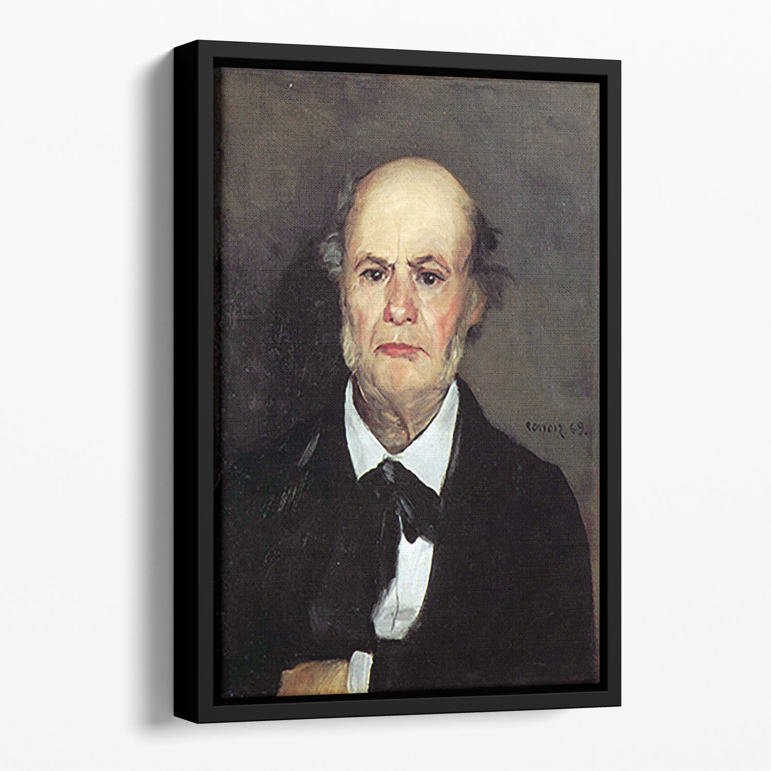 Portrait of the artists father Leonard Renoir by Renoir Floating Framed Canvas