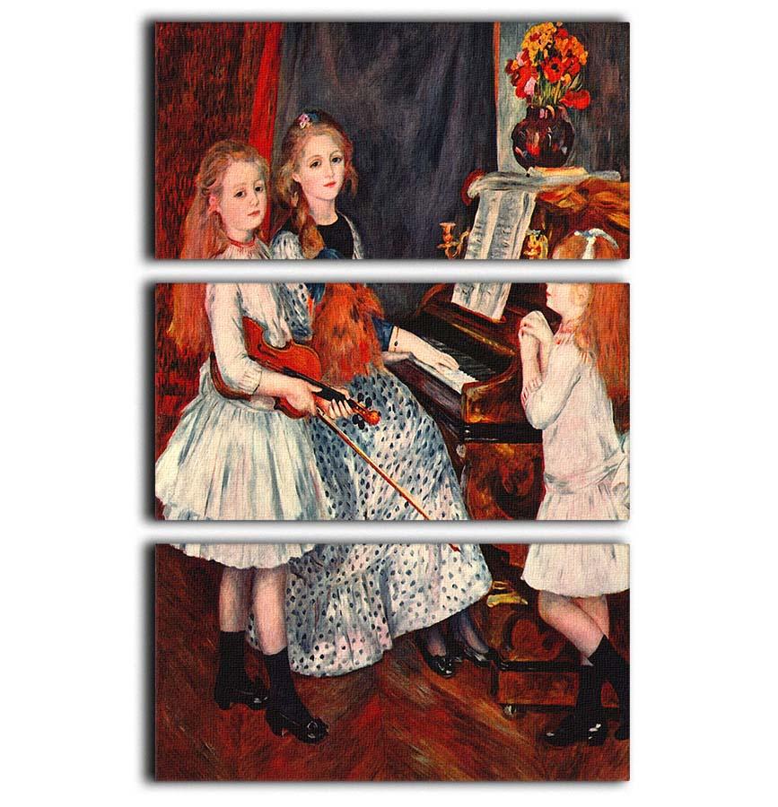 Portrait of the daughter of Catulle Mendes by Renoir 3 Split Panel Canvas Print - Canvas Art Rocks - 1