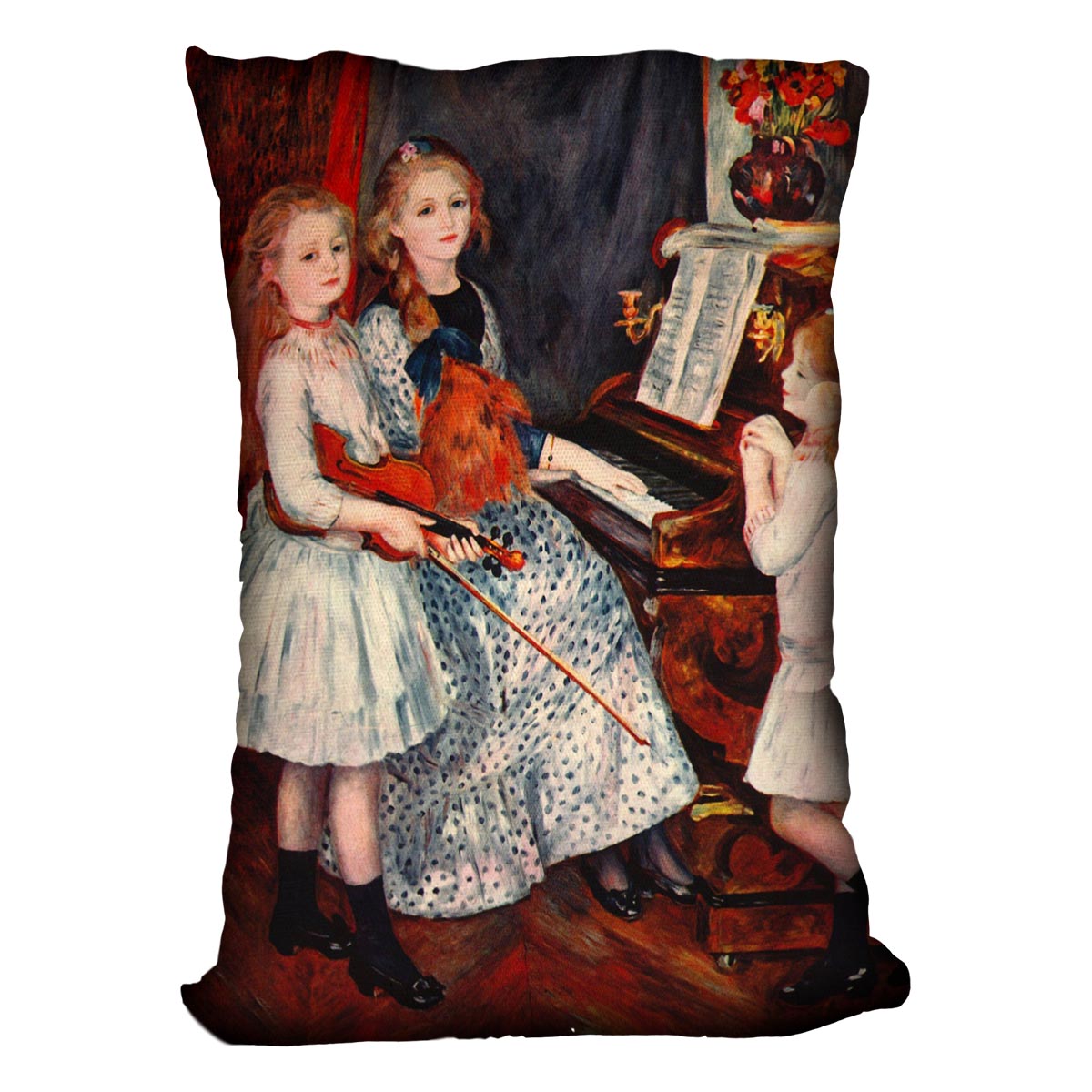 Portrait of the daughter of Catulle Mendes by Renoir Cushion
