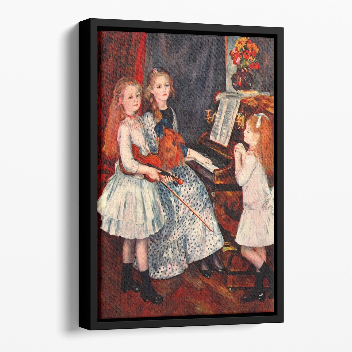 Portrait of the daughter of Catulle Mendes by Renoir Floating Framed Canvas