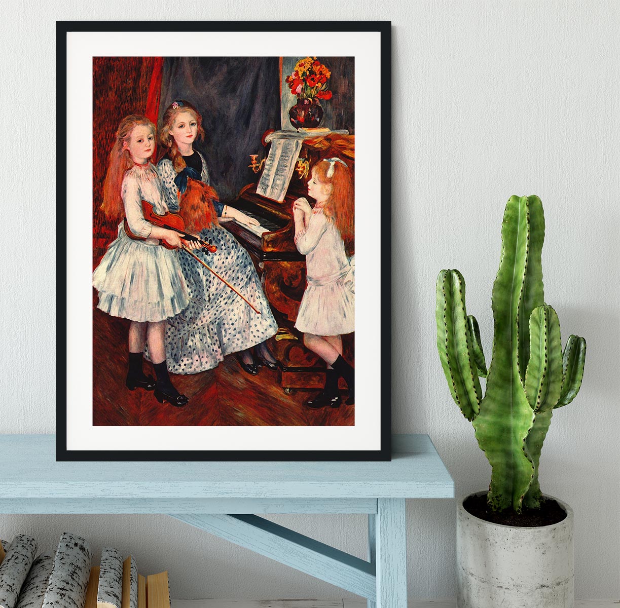 Portrait of the daughter of Catulle Mendes by Renoir Framed Print - Canvas Art Rocks - 1