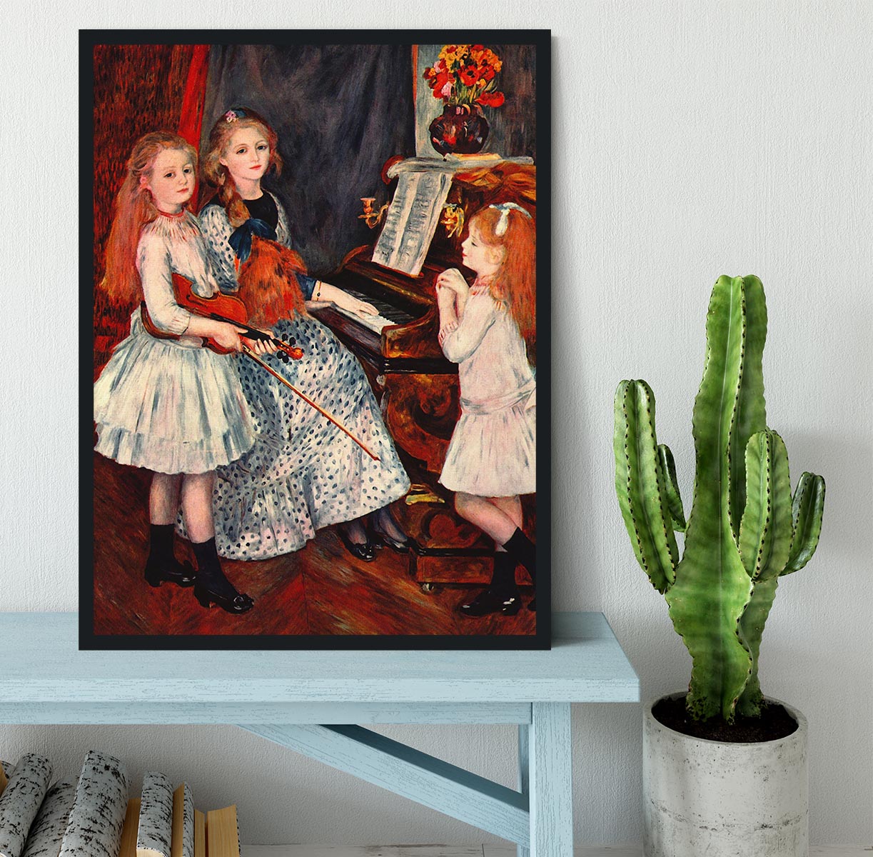 Portrait of the daughter of Catulle Mendes by Renoir Framed Print - Canvas Art Rocks - 2