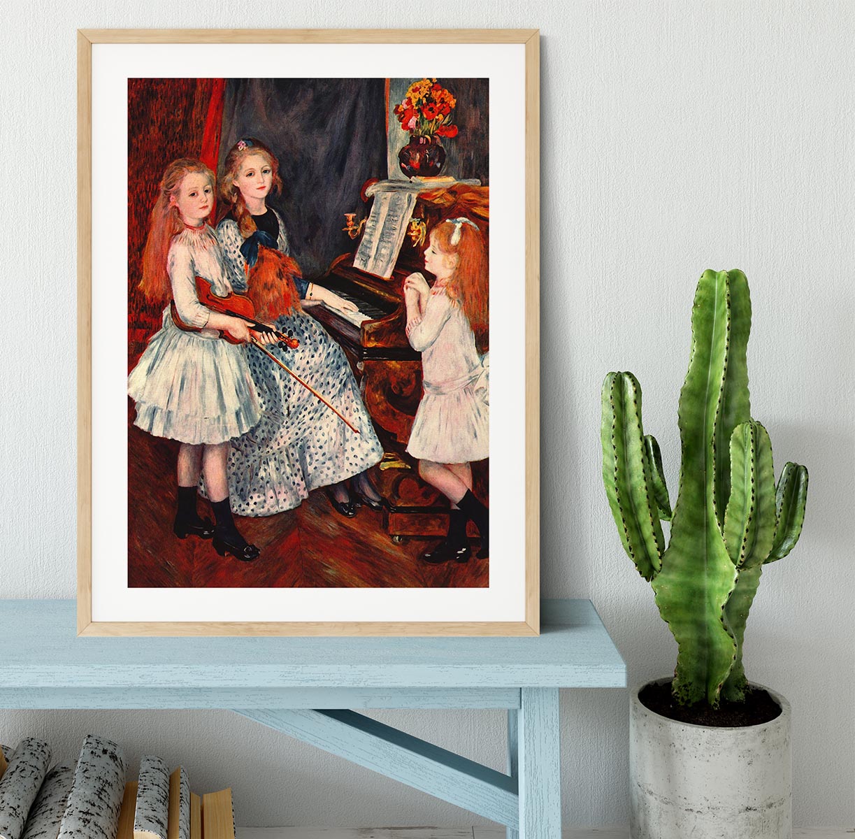 Portrait of the daughter of Catulle Mendes by Renoir Framed Print - Canvas Art Rocks - 3
