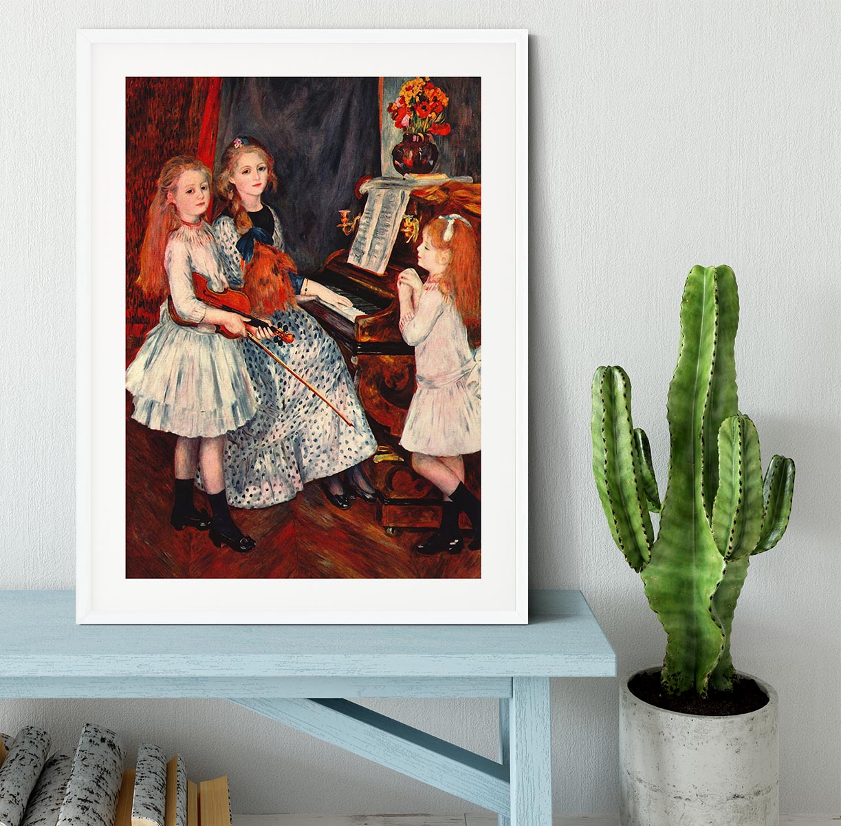 Portrait of the daughter of Catulle Mendes by Renoir Framed Print - Canvas Art Rocks - 5