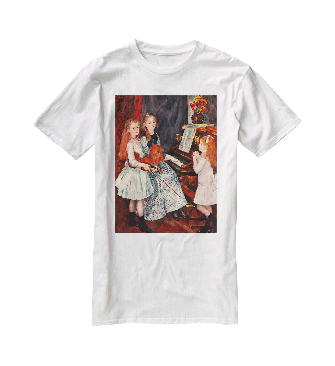 Portrait of the daughter of Catulle Mendes by Renoir T-Shirt - Canvas Art Rocks - 5
