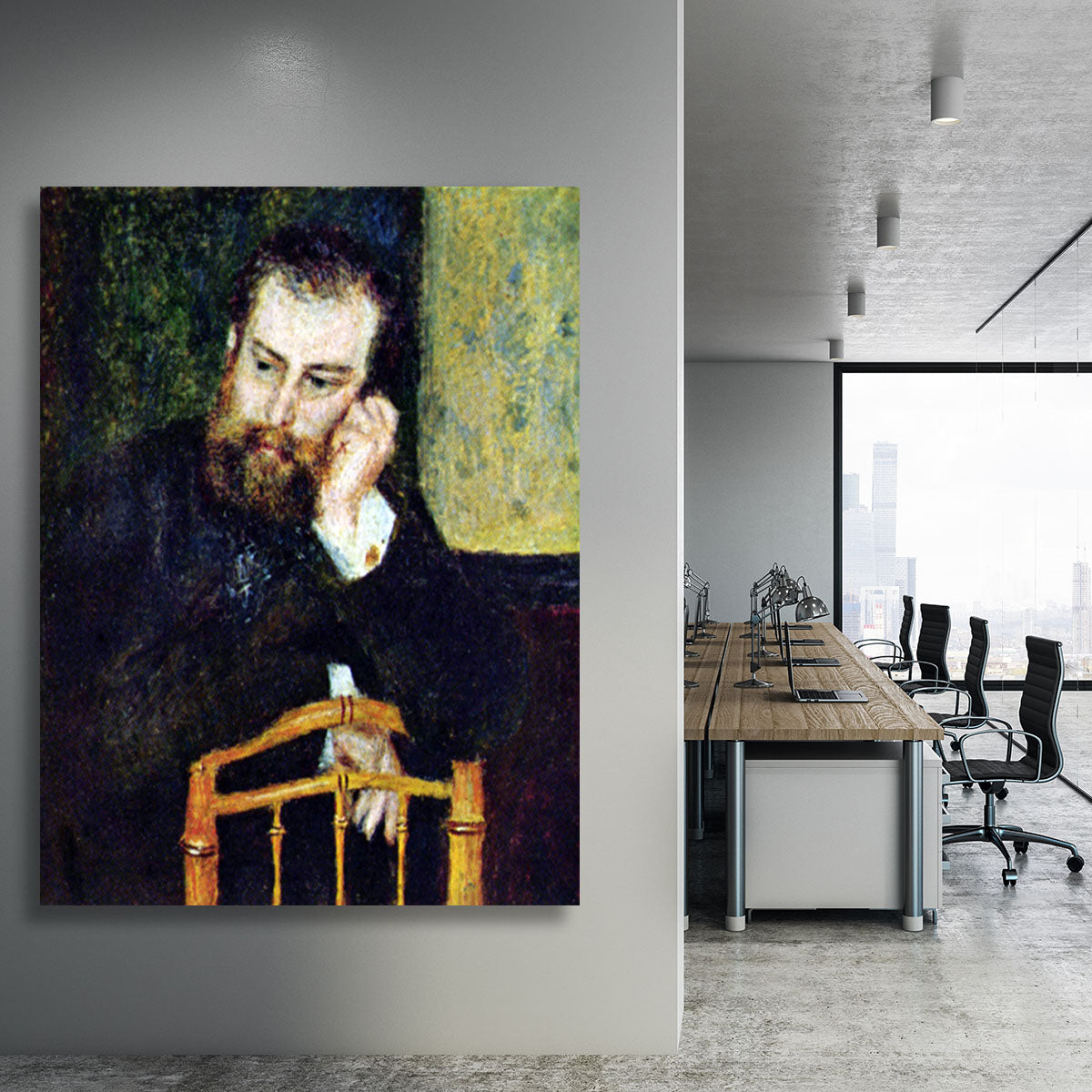 Portrait of the painter Alfred Sisley 1 by Renoir Canvas Print or Poster - Canvas Art Rocks - 3