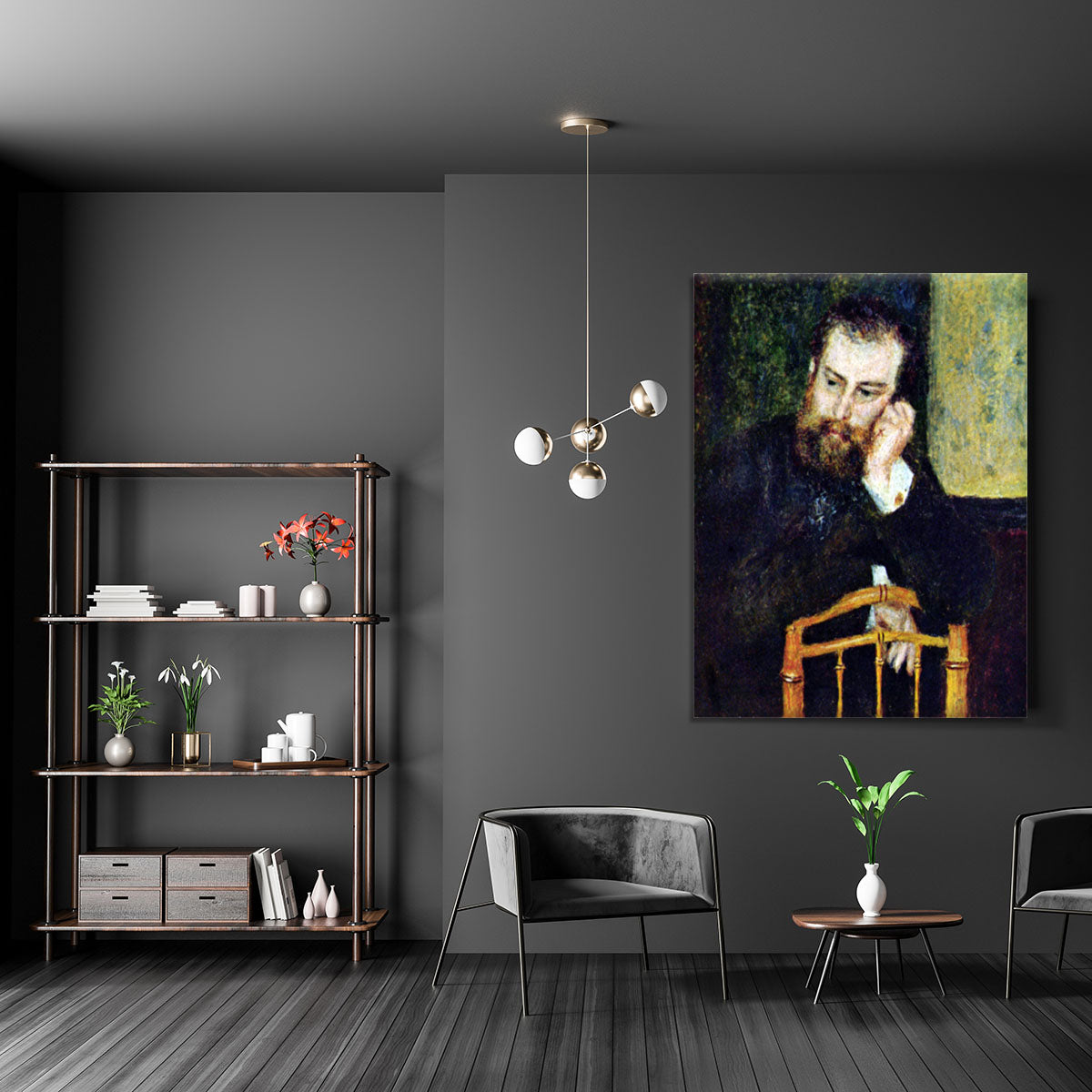 Portrait of the painter Alfred Sisley 1 by Renoir Canvas Print or Poster - Canvas Art Rocks - 5