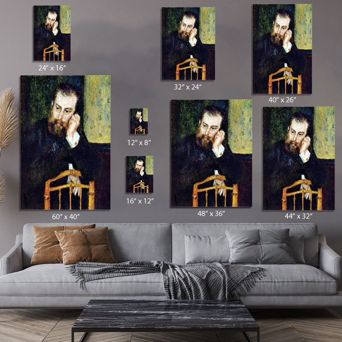Portrait of the painter Alfred Sisley 1 by Renoir Canvas Print or Poster - Canvas Art Rocks - 7