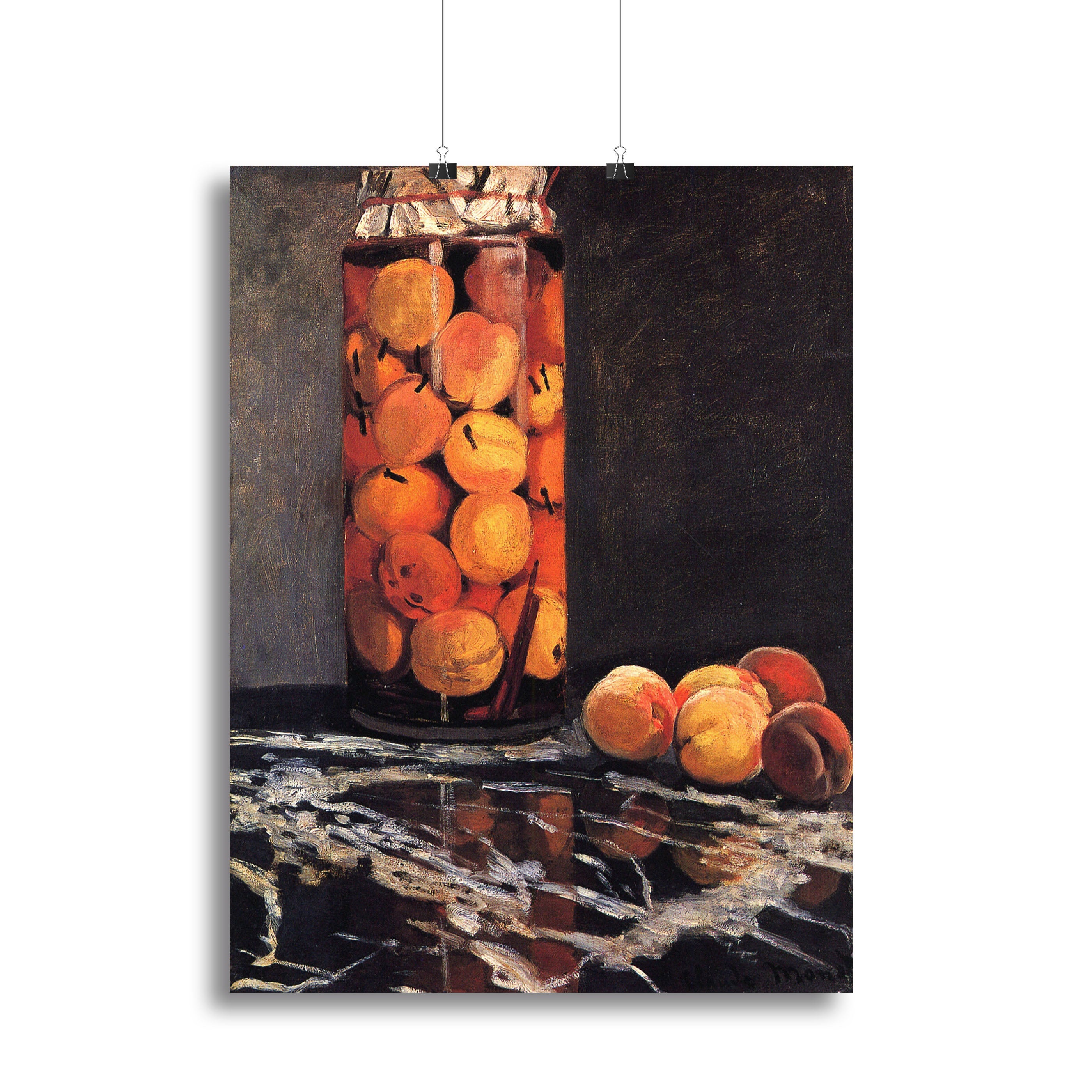 Pot of Peaches by Monet Canvas Print or Poster - Canvas Art Rocks - 2