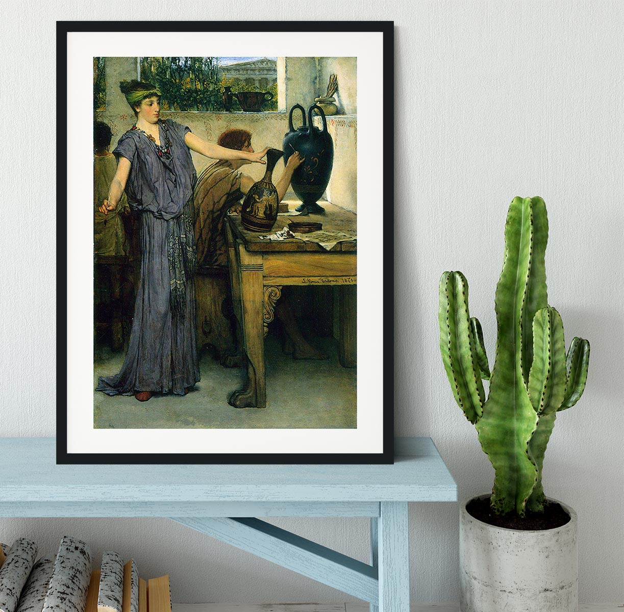 Pottery Painting by Alma Tadema Framed Print - Canvas Art Rocks - 1