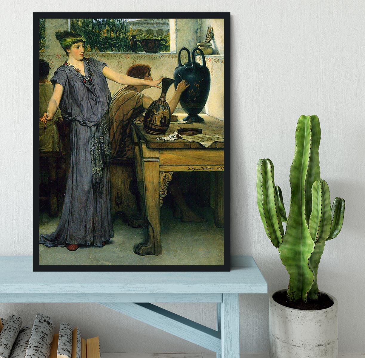 Pottery Painting by Alma Tadema Framed Print - Canvas Art Rocks - 2