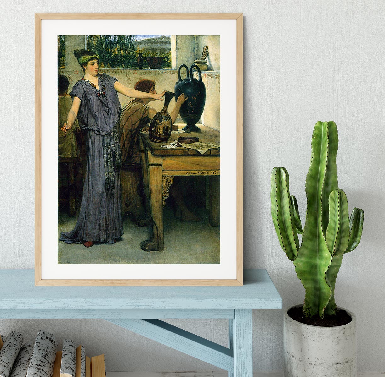 Pottery Painting by Alma Tadema Framed Print - Canvas Art Rocks - 3