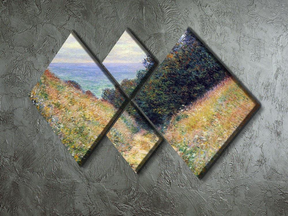 Pourville 1 by Monet 4 Square Multi Panel Canvas - Canvas Art Rocks - 2