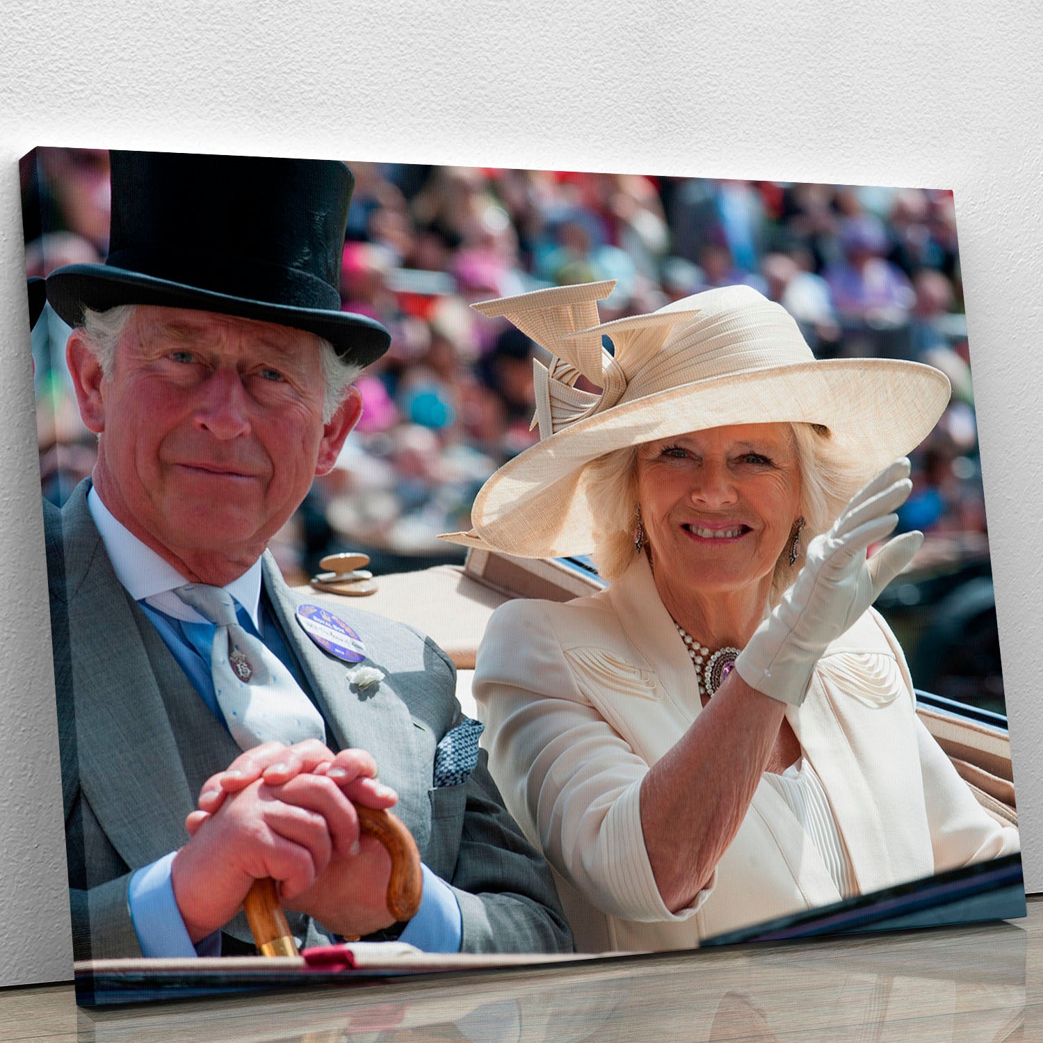 Prince Charles and Camilla at the Royal Ascot Canvas Print or Poster - Canvas Art Rocks - 1