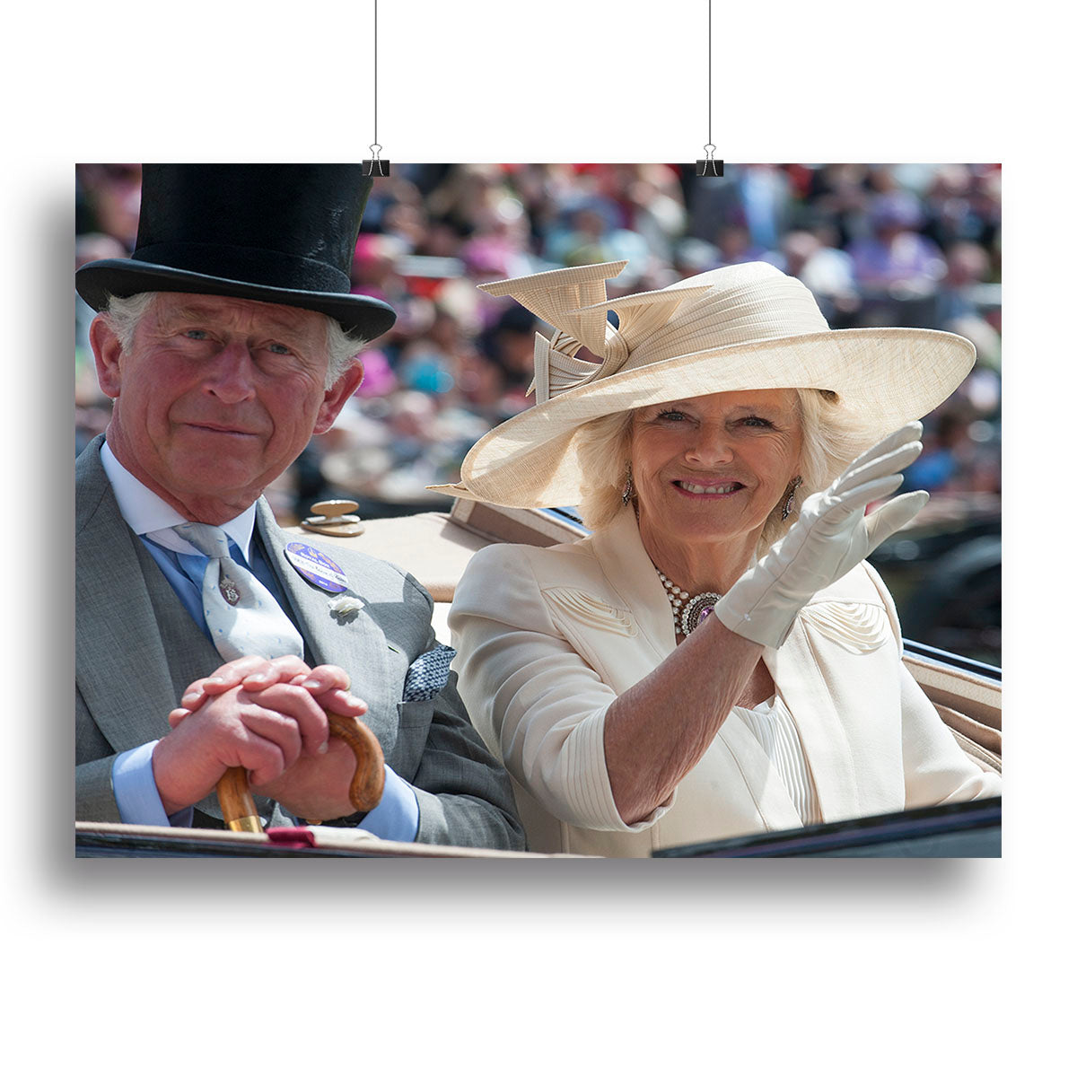 Prince Charles and Camilla at the Royal Ascot Canvas Print or Poster - Canvas Art Rocks - 2
