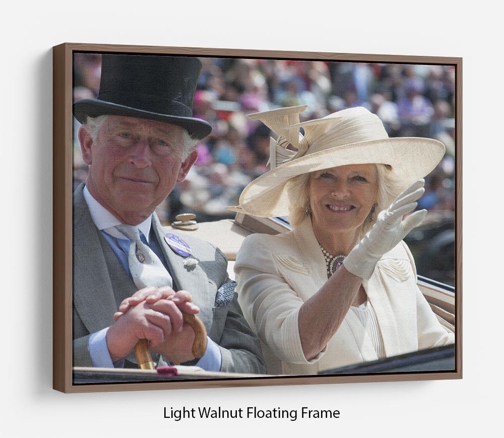 Prince Charles and Camilla at the Royal Ascot Floating Frame Canvas