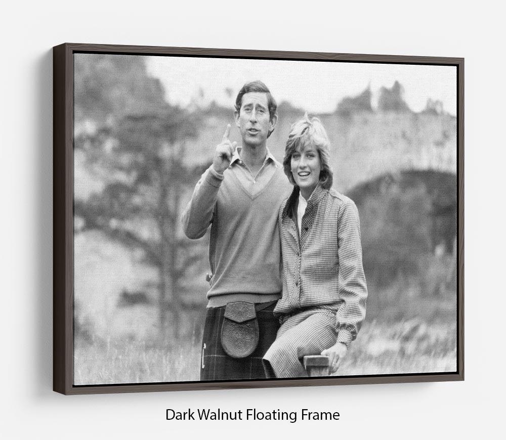 Prince Charles and Princess Diana at Balmoral Floating Frame Canvas