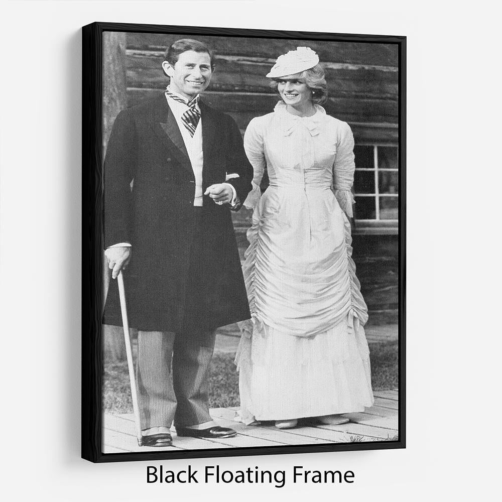 Prince Charles and Princess Diana at Fort Edmonton Canada Floating Frame Canvas