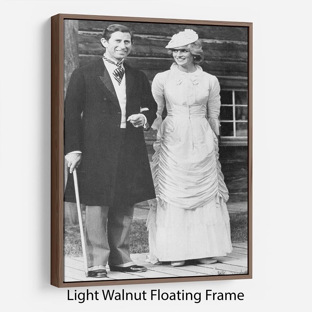 Prince Charles and Princess Diana at Fort Edmonton Canada Floating Frame Canvas