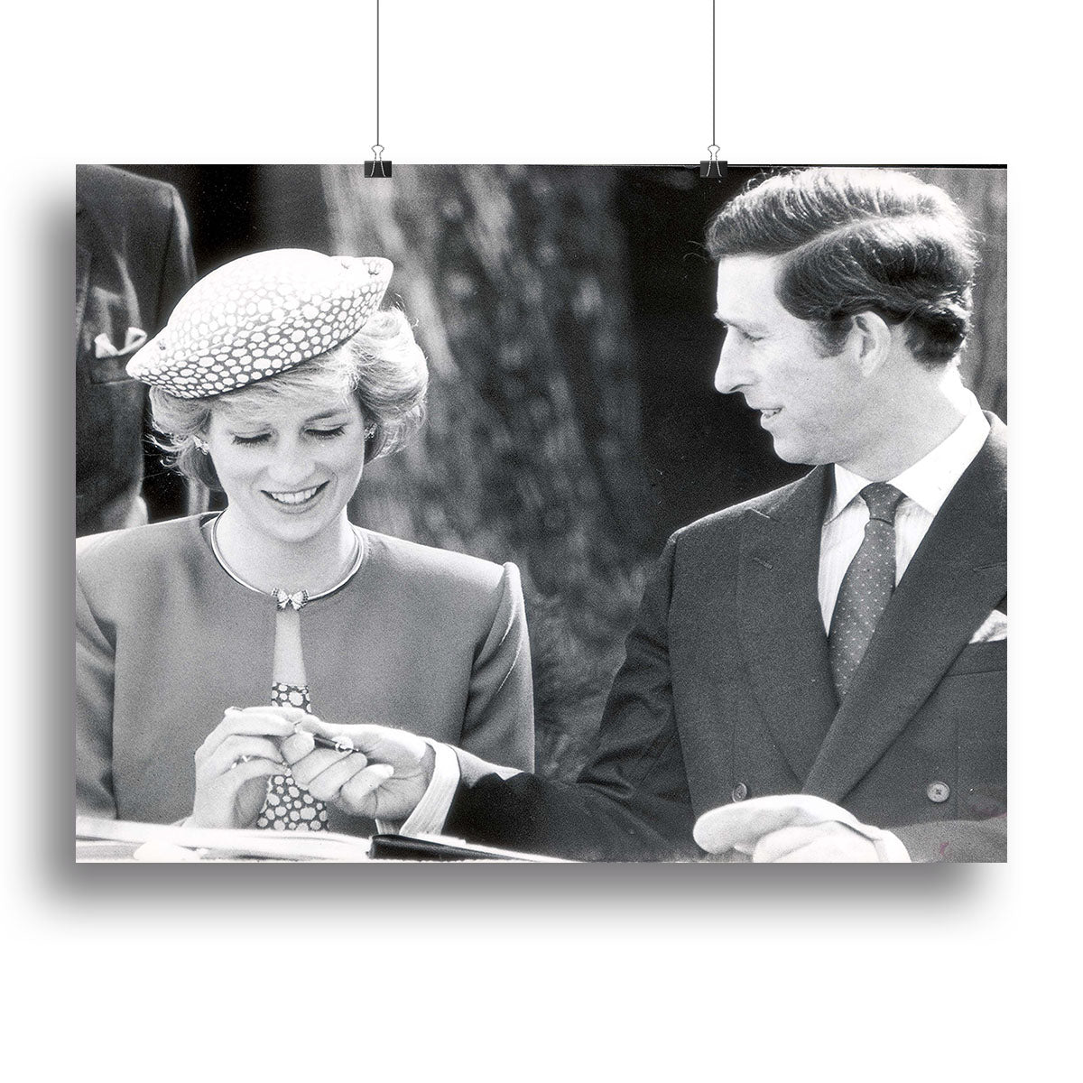 Prince Charles and Princess Diana in Vancouver Canada Canvas Print or Poster - Canvas Art Rocks - 2