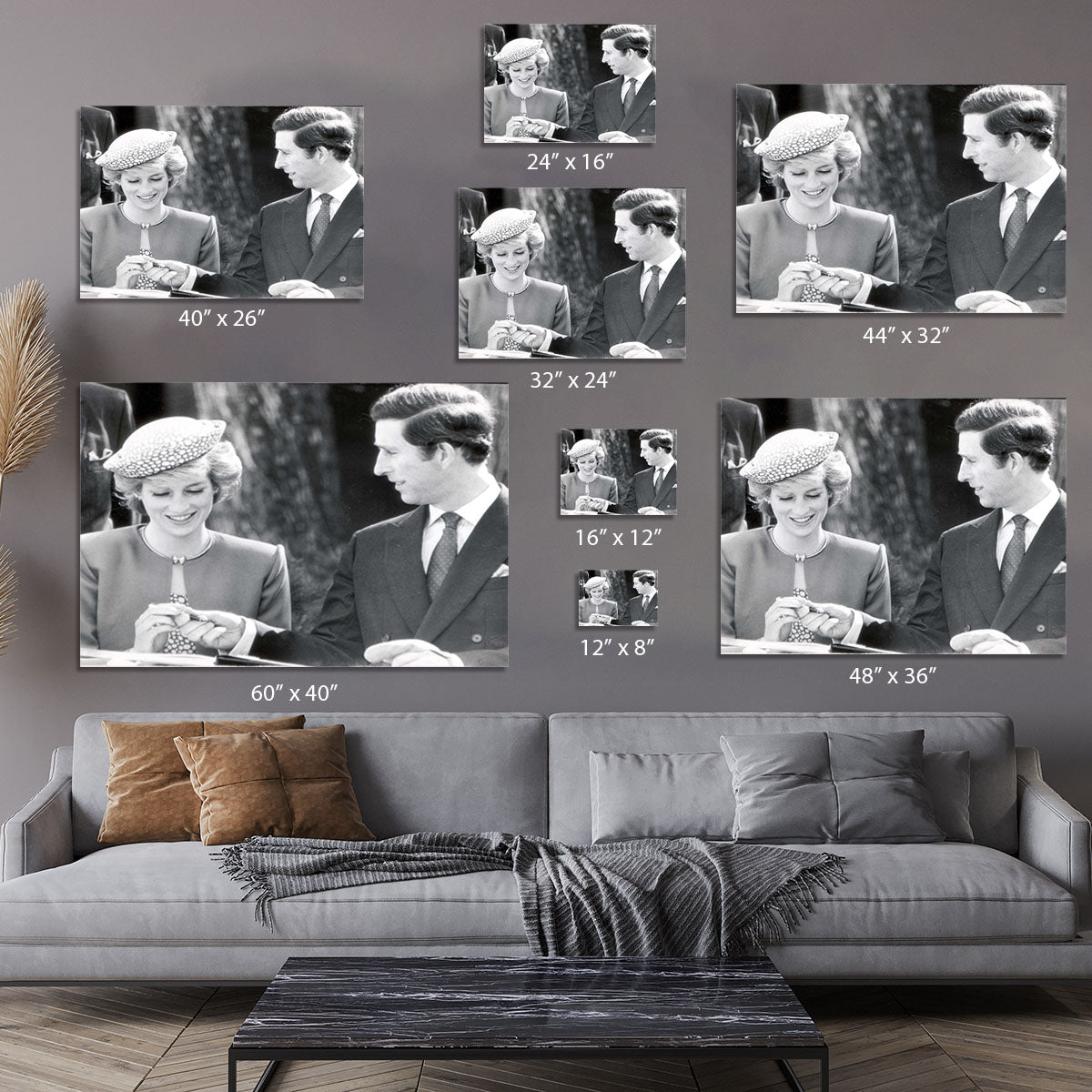 Prince Charles and Princess Diana in Vancouver Canada Canvas Print or Poster - Canvas Art Rocks - 7