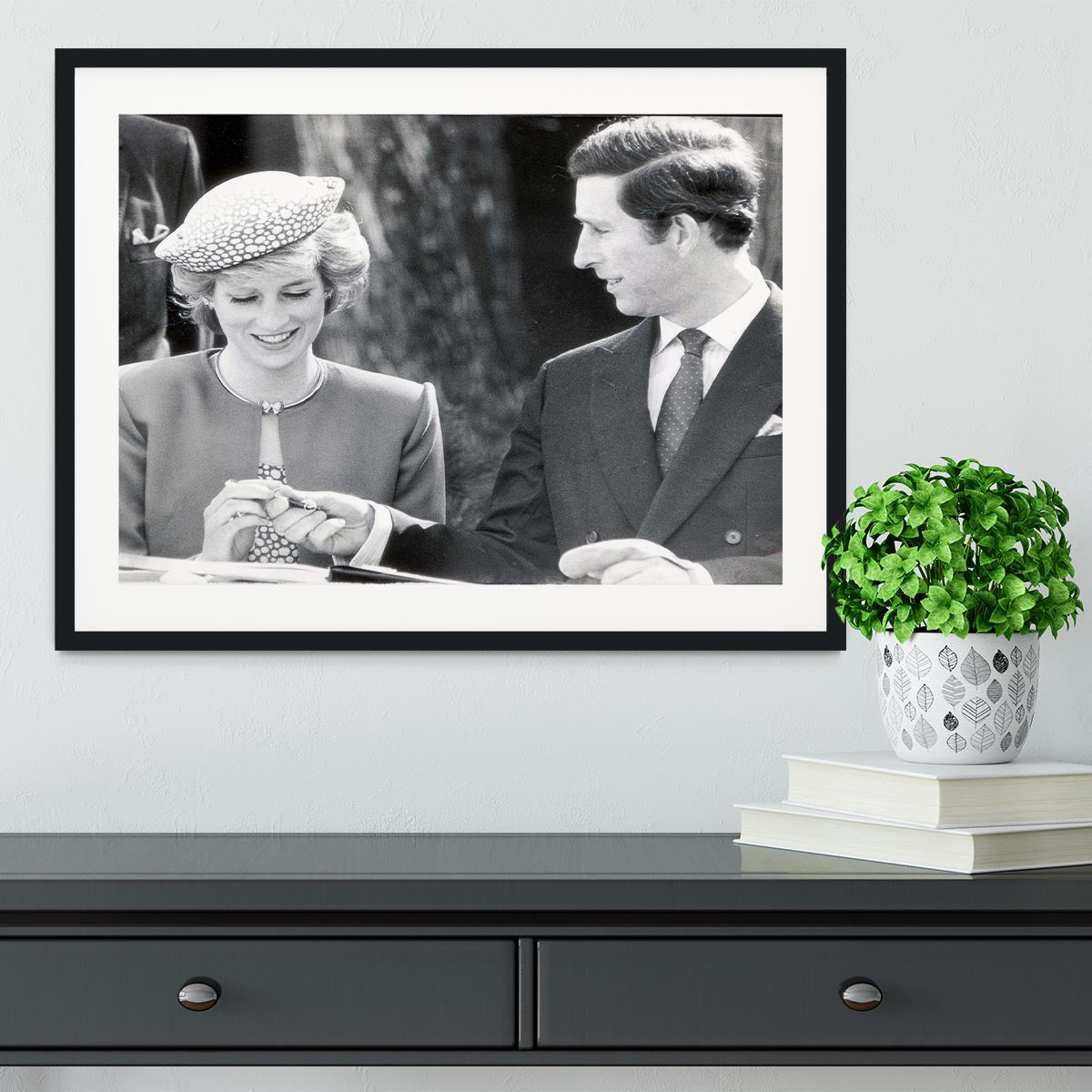 Prince Charles and Princess Diana in Vancouver Canada Framed Print - Canvas Art Rocks - 1
