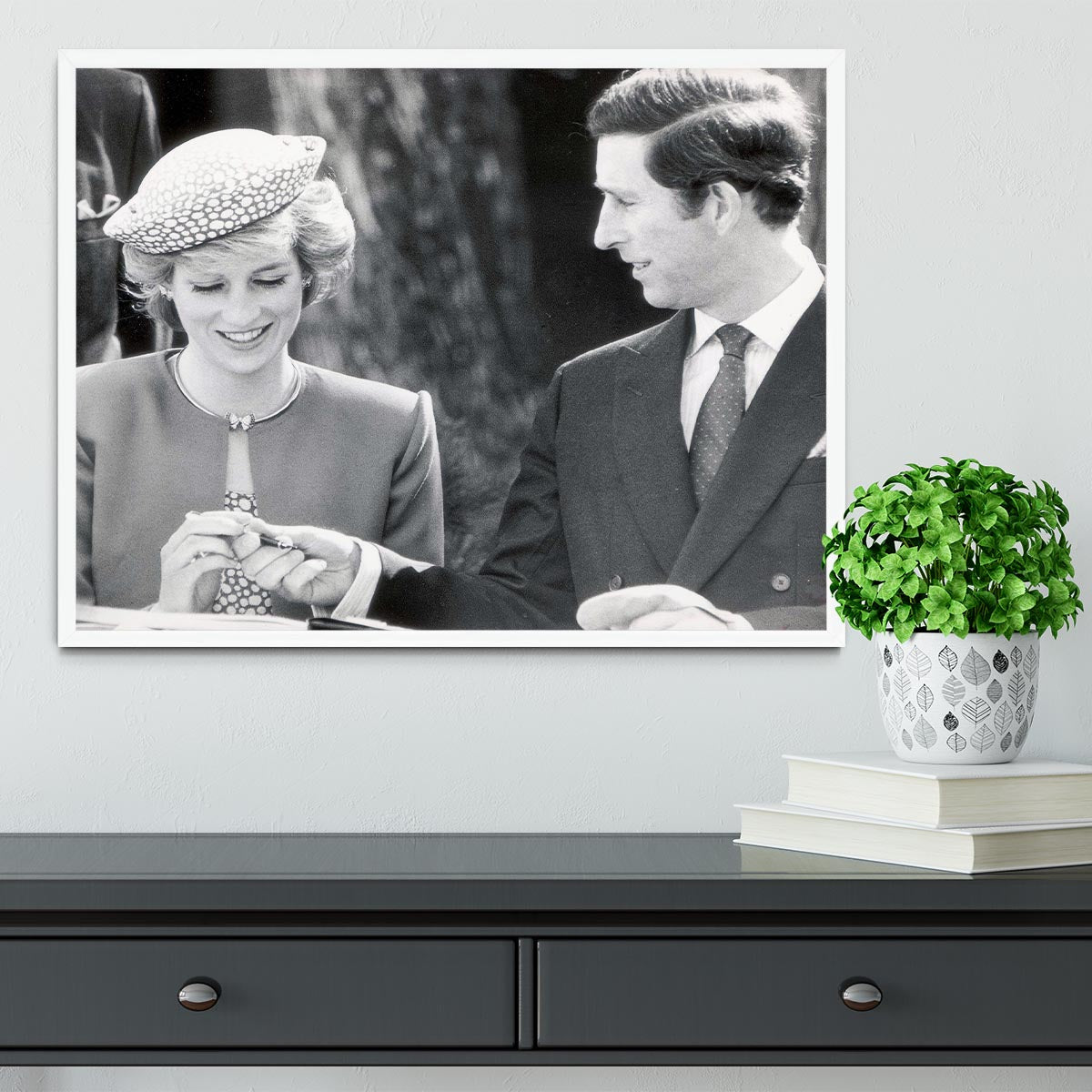 Prince Charles and Princess Diana in Vancouver Canada Framed Print - Canvas Art Rocks -6