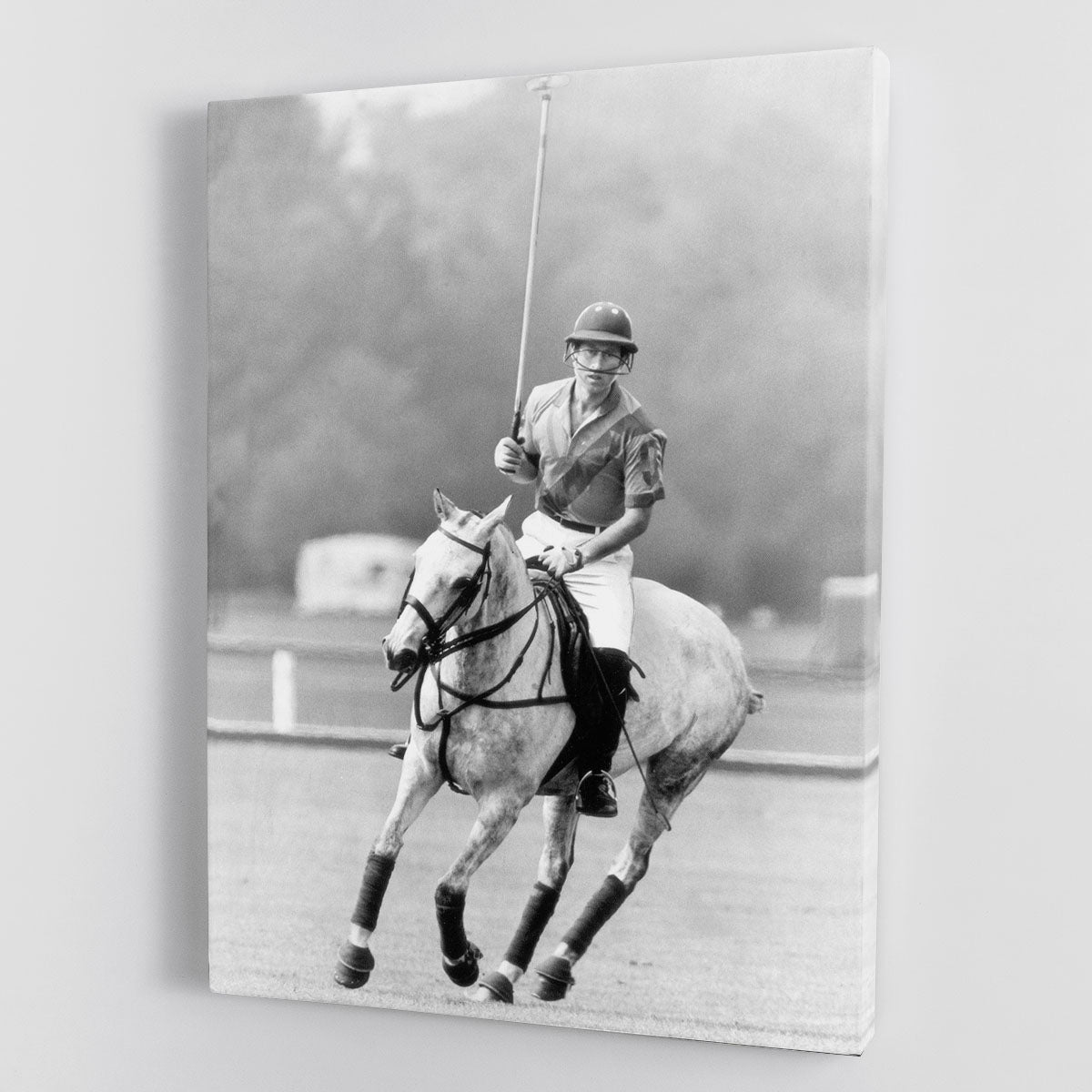 Prince Charles in action on the polo field Canvas Print or Poster - Canvas Art Rocks - 1