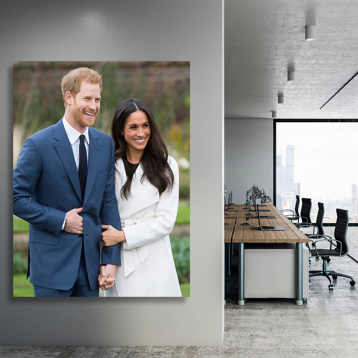 Prince Harry and fiance Meghan Markle announce their engagement Canvas Print or Poster - Canvas Art Rocks - 3