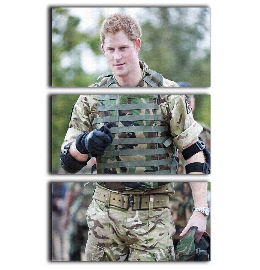 Prince Harry at the Jamaican Defence Force in Jamaica 3 Split Panel Canvas Print - Canvas Art Rocks - 1