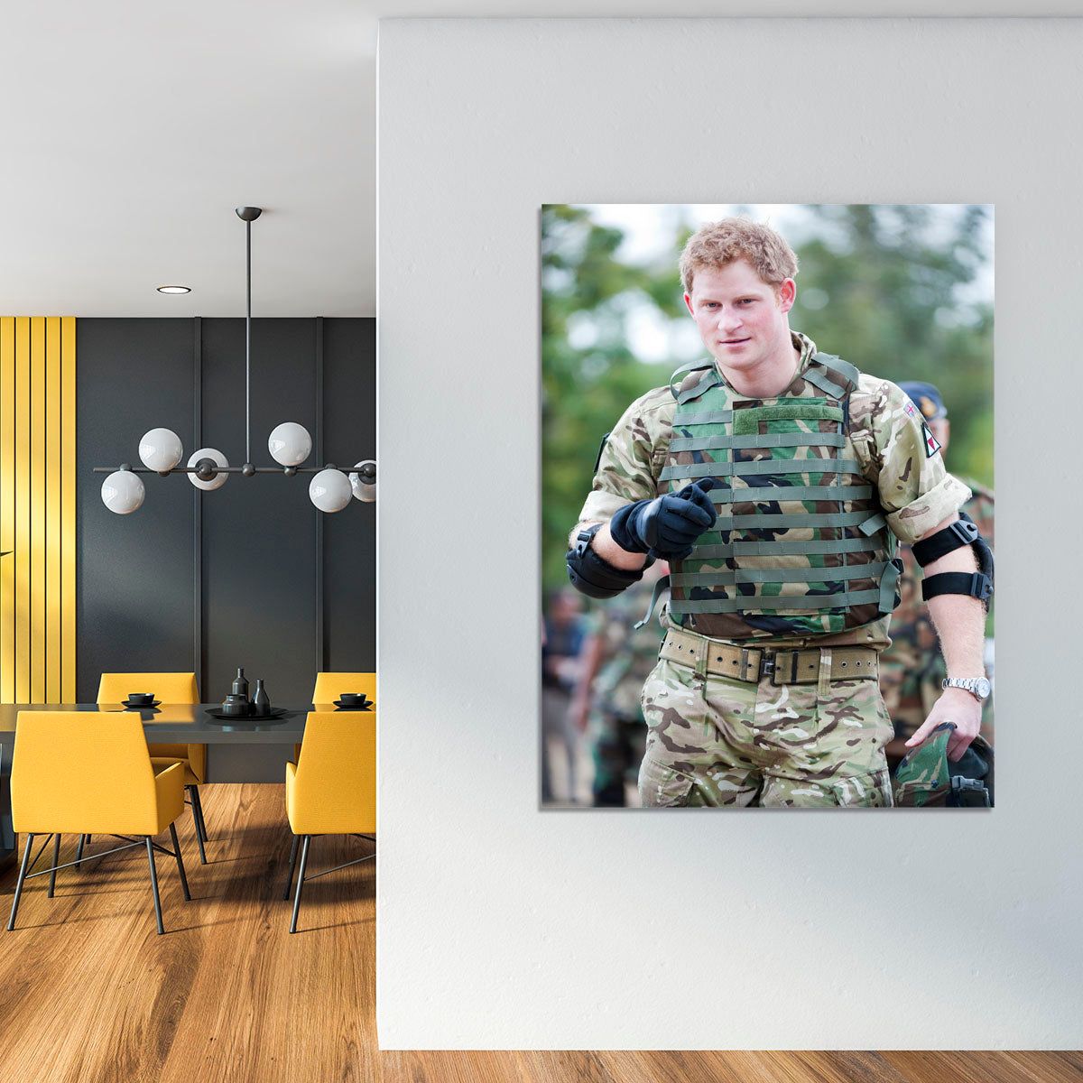 Prince Harry at the Jamaican Defence Force in Jamaica Canvas Print or Poster - Canvas Art Rocks - 4